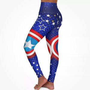 Captain America Superhero Legging Yoga Gym Pant